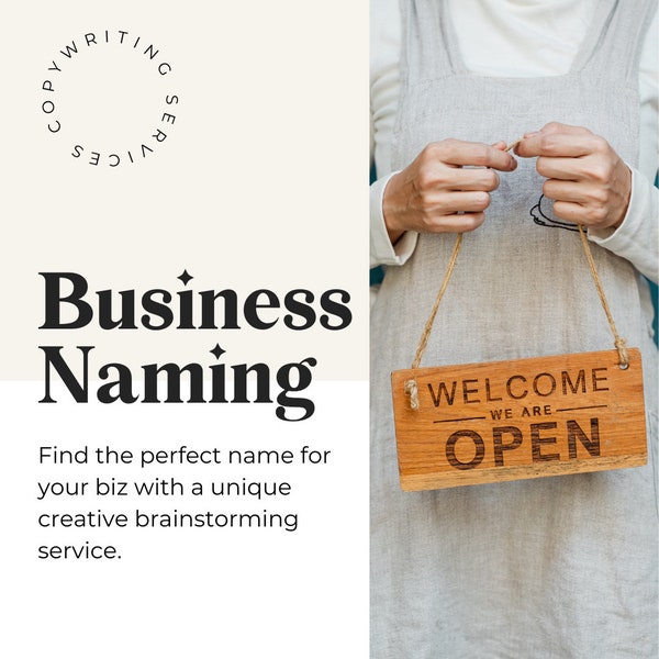 BUSINESS NAMING  Service - Business Name Service - Business Branding - Creative Coaching - Business Name Brainstorming - Writing Service