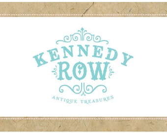 Custom Logo Design - PreDesigned Logo - PreMade Logo - Vector Logo - OOAK Logo -  KENNEDY ROW Logo Design - Vintage Logo - Antique Logo