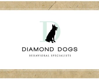 Custom Logo Design - PreDesigned Logo PreMade Logo - Vector Logo Design - OOAK Logo - DIAMOND DOGS Logo Design - Brand Design - Dog Logo