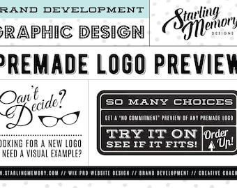 PreDesigned LOGO PREVIEW - PreMade Logo Preview - Logo Sample - Logo Sneak Peak - PreMade Logo Design - PreDesigned Logo Design