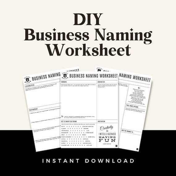 Brainstorm the Perfect Business Name - Cheat Sheet Download