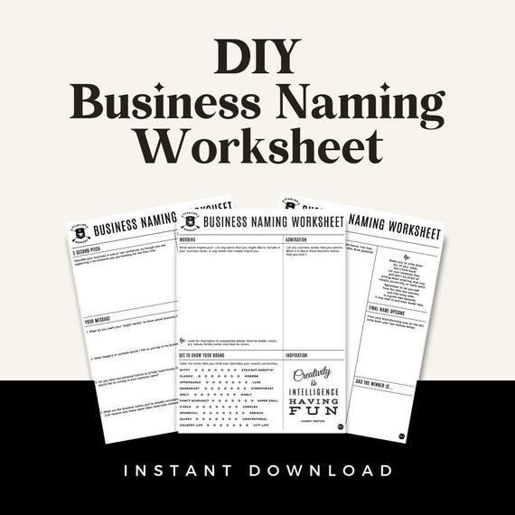 Brainstorm the Perfect Business Name - Cheat Sheet Download