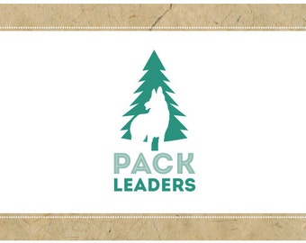 Custom Logo Design - PreDesigned Logo PreMade Logo - Vector Logo Design - OOAK Logo - PACK LEADERS Logo Design - Brand Design - Dog Logo