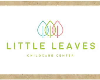 Custom Logo Design - PreDesigned Logo PreMade Logo Vector Logo - Ooak Logo - LITTLE LEAVES Logo - Leaf Logo -  Plant Logo - Tree Logo