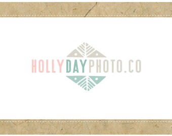 PreMade Logo Vector Logo - PreDesigned Logo - HOLLY DAY Logo Design -  Hand Drawn Logo - Boho Logo - Photographer Logo - Photography Logo