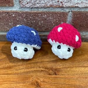 Poppable Mushroom Plush – Crochet Fidget Toy | Handmade Amigurumi Mushroom | Sensory Pop Plush | Stress Relief Toy