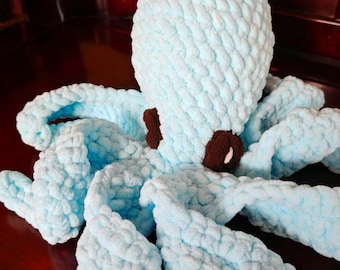 NO SEW Octopus Crochet Pattern, Sea Life Octopi Amigurumi Plushie, Big Bulky Jumbo Octo Marine Animal, PDF Digital Tutorial