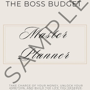 Boss Budget: Planer | Unisex Haushalts Tracker, Feiertage, Geldbeutel, Feiertage