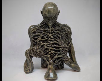 Dunkler Surrealismus Z.B. - Die Trompeterfigur / 3D-Harz 10,2" (26 cm/260 mm)