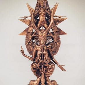 Inspired H.R. Giger Baphomet 3D Resin Sculpture / Design Carlito Brigante 12.4&quot; (31.5 cm /315mm)