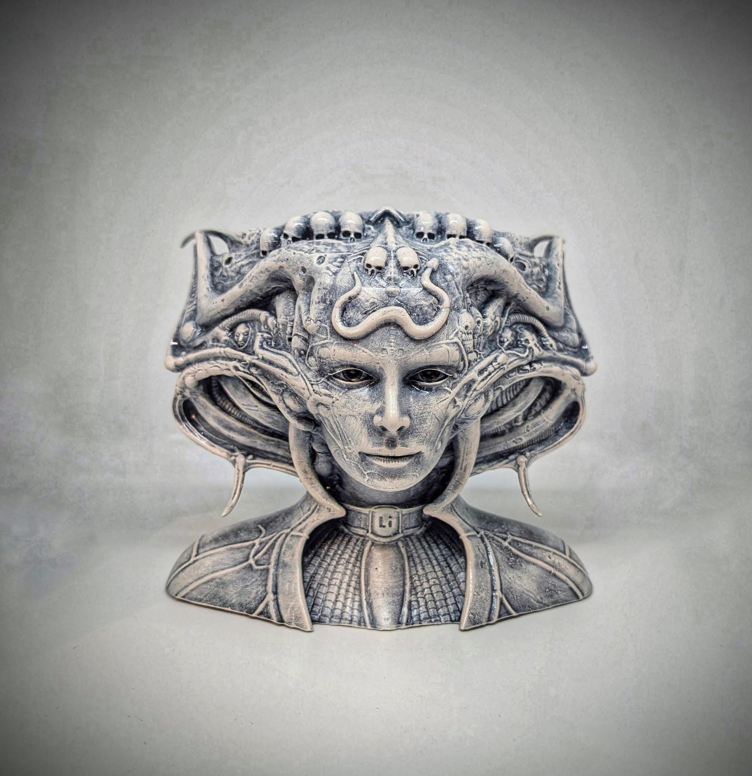 Inspired H.R. Giger Li II Sculpture / Height 6.50 in (16.5 Cm