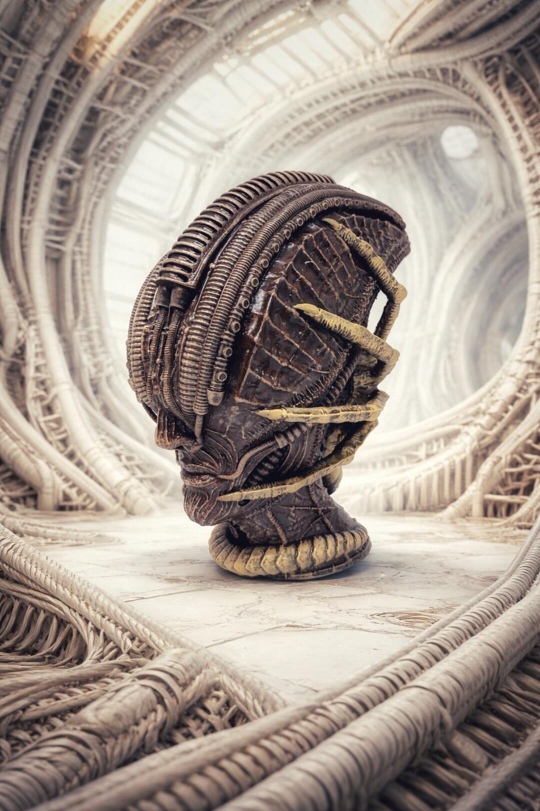 Alien Head Facehugger 3D Resin Sculpture Height 6.9" (17.5 Cm/175 Mm ...