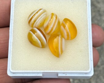 AAA + Gelber Onyx Pear Cabochons: Großhandel mit Edelstein Lieferungen