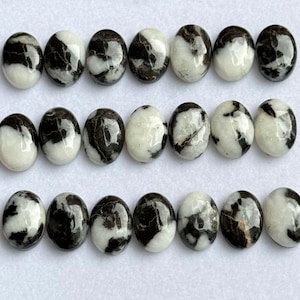 White Buffalo Cabochon: AAA+ Oval Gemstone, All mm Sizes