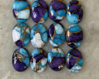 Pink Oyster Turquoise Cabochon: Oval Gemstone for Jewelry Making