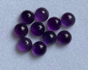 AAA Amethyst Cabochon: Round Purple Gemstone, All Sizes