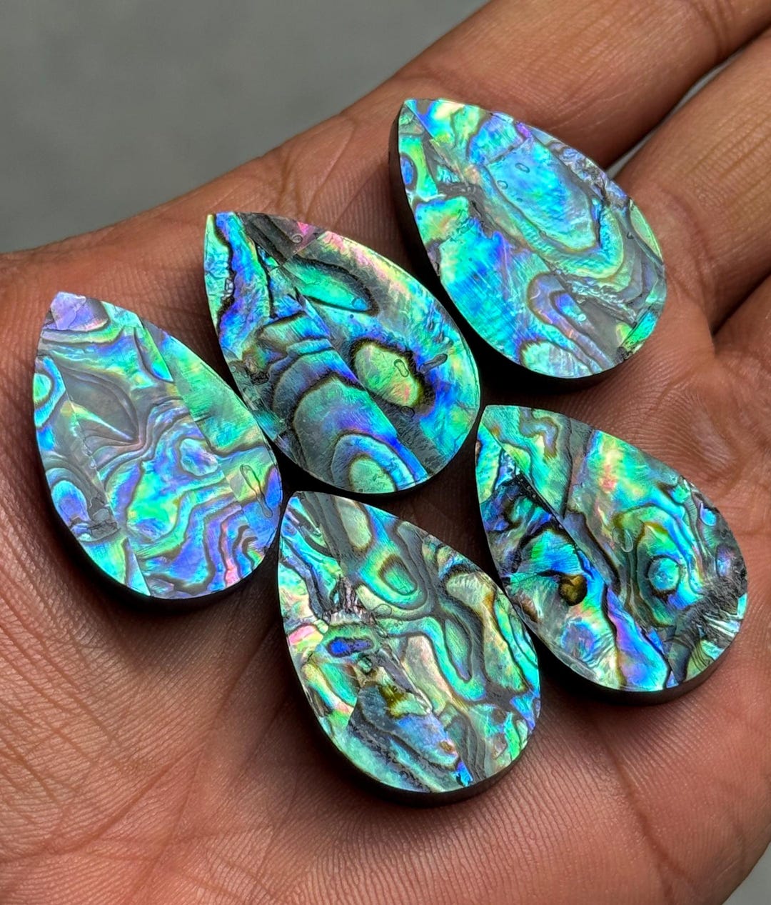 AAA Abalone Shell Cabochon: Pear Shape Gemstone, Wholesale Available - Etsy