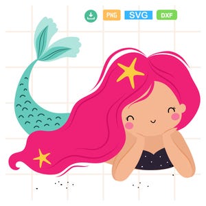 Ariel PNG SVG, Little Mermaid Clipart, Princess PNG, Instant Digital Download