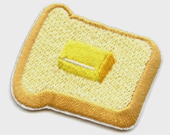Small Bread And Butter Embroidered Iron On Patch