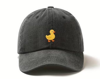 Adjustable Yellow Duck Embroidered Baseball Cap