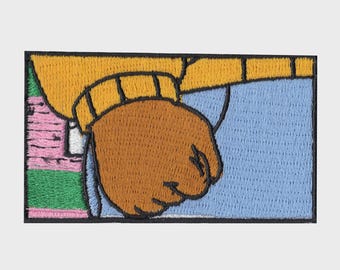 Angry Fist Embroidered Iron On Patch