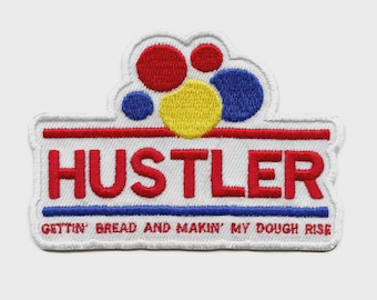 Hustler Gettin Bread Patch Funny Brand Parody Embroidered Iron On