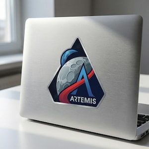 Artemis Program Mission Patch Logo Waterproof Vinyl Sticker Die Cut Space Decal Laptop Water Bottle Astronomy Nerd Birthday Gift For Him