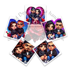 Cholo Paar PNG Bundle: Chicano Liebe Clipart (Digitaler Download)