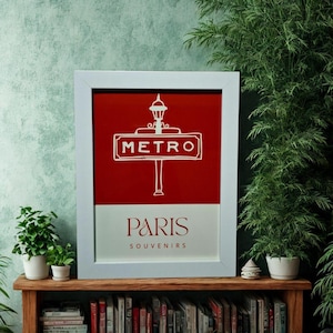 Illustrazione: mappa della metropolitana di Parigi, poster, idee regalo per Parigi