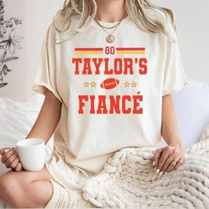 Go Taylor&#39;s verloofde tayvis-sweater voetbalwedstrijd ronde hals Swift fan sweater fiance era