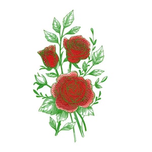 Creative Flowers Embroidery Design – Unique Floral Embroidery Pattern – Machine Embroidery Flowers – Flower Embroidery Design