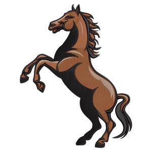 Rearing Horse Embroidery Design – Majestic Horse Embroidery Pattern – Stallion Embroidery File for Embroidery Machines