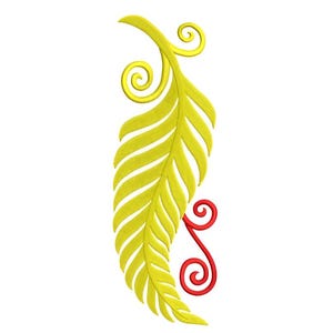 Diseño de bordado digital de plumas – Patrón de bordado de plumas – Bordado digital de plumas para máquinas de bordar