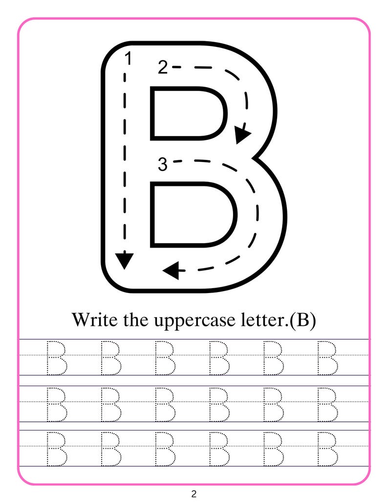 Alphabet Tracing Worksheets: Preschool & Kindergarten Handwriting ...