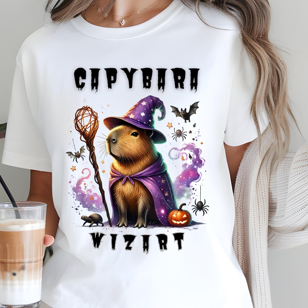 Funny Capybara Wizard Clipart: Halloween PNG, SVG (digital Download ...
