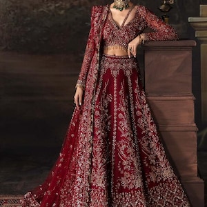 Wedding dress | Red bridal dress | Pakistani wedding dress | Indian wedding dress | Pakistani dress | Red bridal lehanga choli