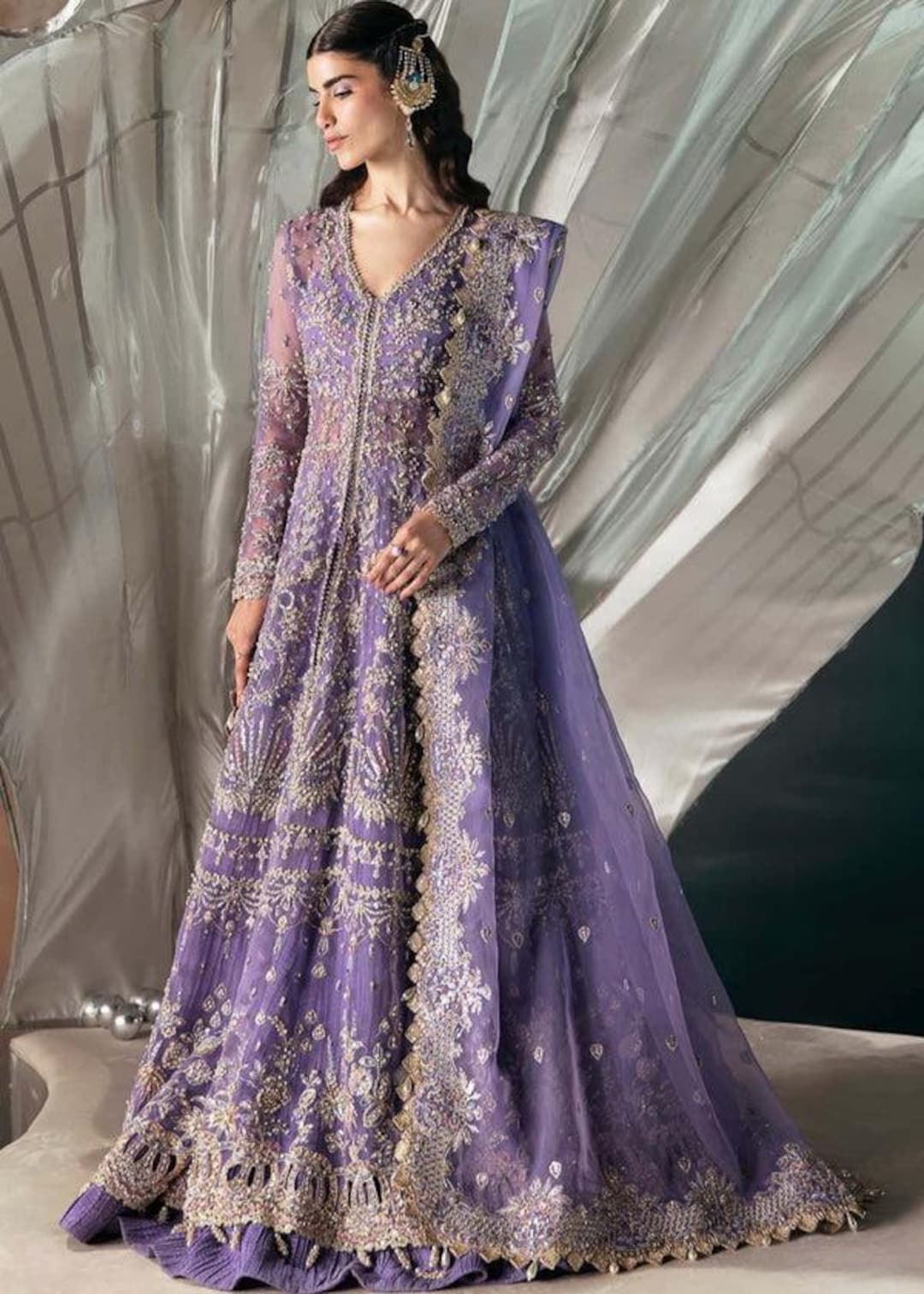 lilac designer dress Lilac Sequin Strapless Mermaid Customized Long Purple Prom Dress