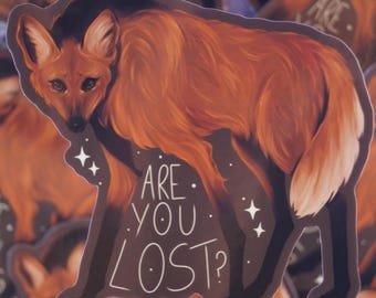 Cosmic Maned-Wolf | Glossy Sticker