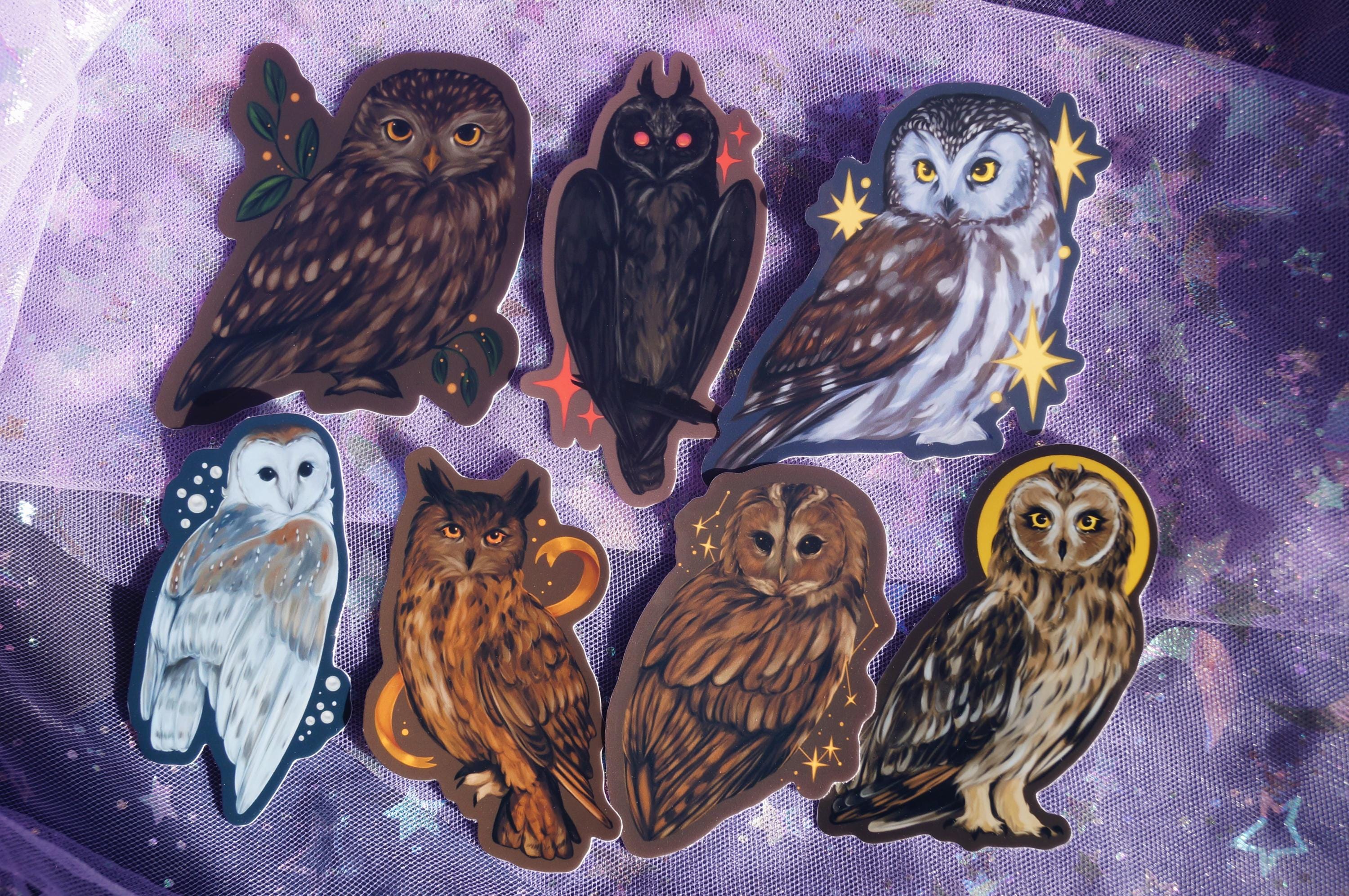 Magical Owls | Glossy Stickers
