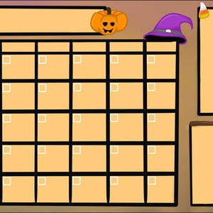 Halloween Monthly Planner with Matching Stickers I Printable and Digital Download