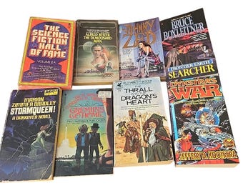 Lot of 8 Vintage Mixed Authors Fantasy Science Fiction Suspense Paperback Books