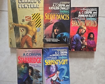 Lot de 5 livres de poche vintage C.J. Cherryh, A.C. Crispin, Kathleen O'Malley