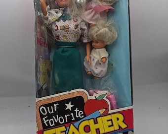 Vintage 1998 Lucky Fashion Corner Our Favorite Teacher Posable Barbie Doll Toy
