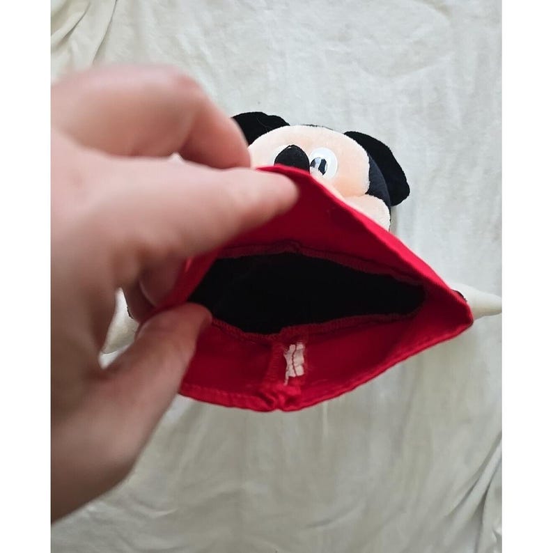 Vintage Walt Disney Mickey Mouse Plush Stuffed Toy Applause Hand Puppet 10" image 2