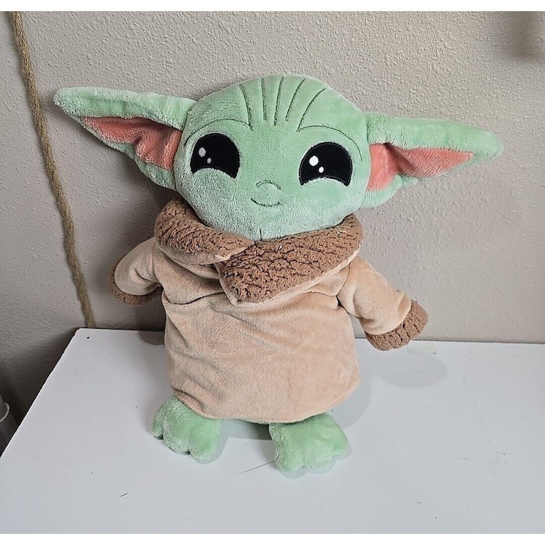 Star Wars Mandalorian The Child Baby Yoda Soft Adorable Plush Stuffed Toy 14" afbeelding 1