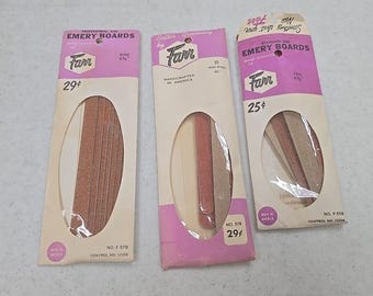 3 Boxes of Vintage Farr Made in USA Smoothing Shaping Nail Files Emery Board