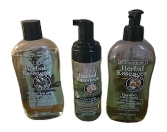 Lot of 3 Vtg Clairol Herbal Essences Astringent, Facial Cleanser, Foam Face Wash