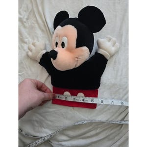 Vintage Walt Disney Mickey Mouse Plush Stuffed Toy Applause Hand Puppet 10" image 6