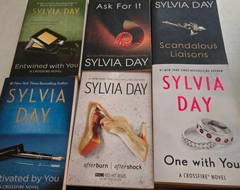 Sylvia Day Book Lot 6 Paperback Romance Novels Crossfire Series One With You
