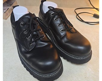 Brown GBX Boots Vintage Leather Grunge Hiking Boots Chunky  display picture 1